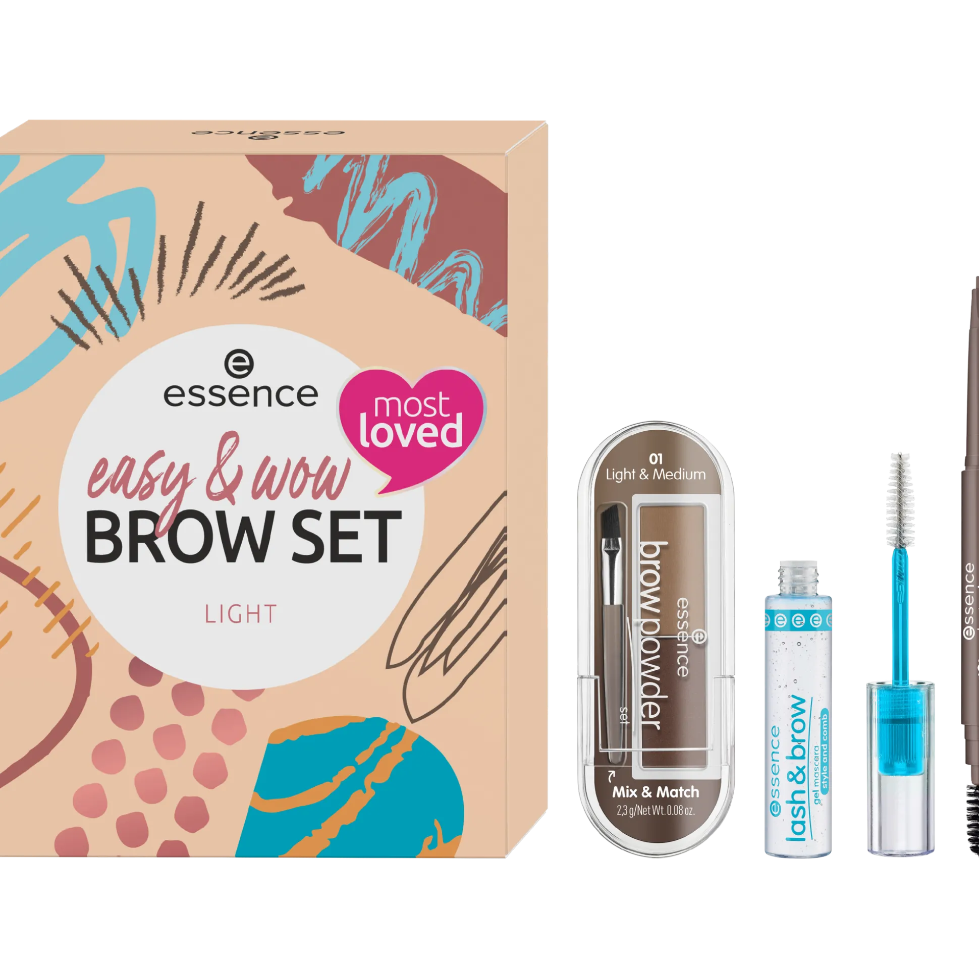 essence Augenbrauen>easy & WOW brow set light