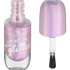 essence Nagellack>gel nail colour 58 - LESS BITTER MORE glitter