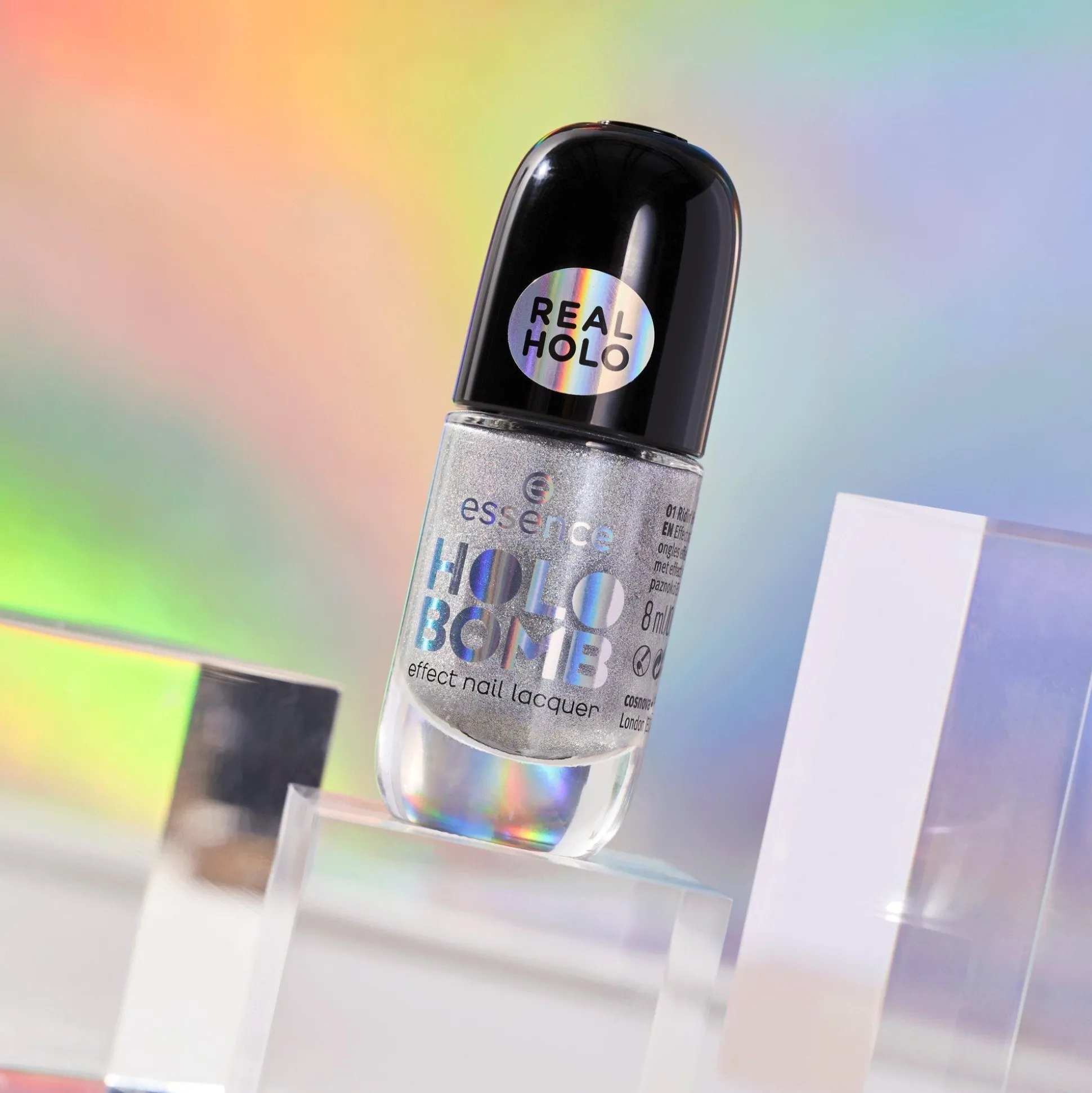 essence Nagellack>HOLO BOMB effect nail lacquer 01 - Ridin' Holo