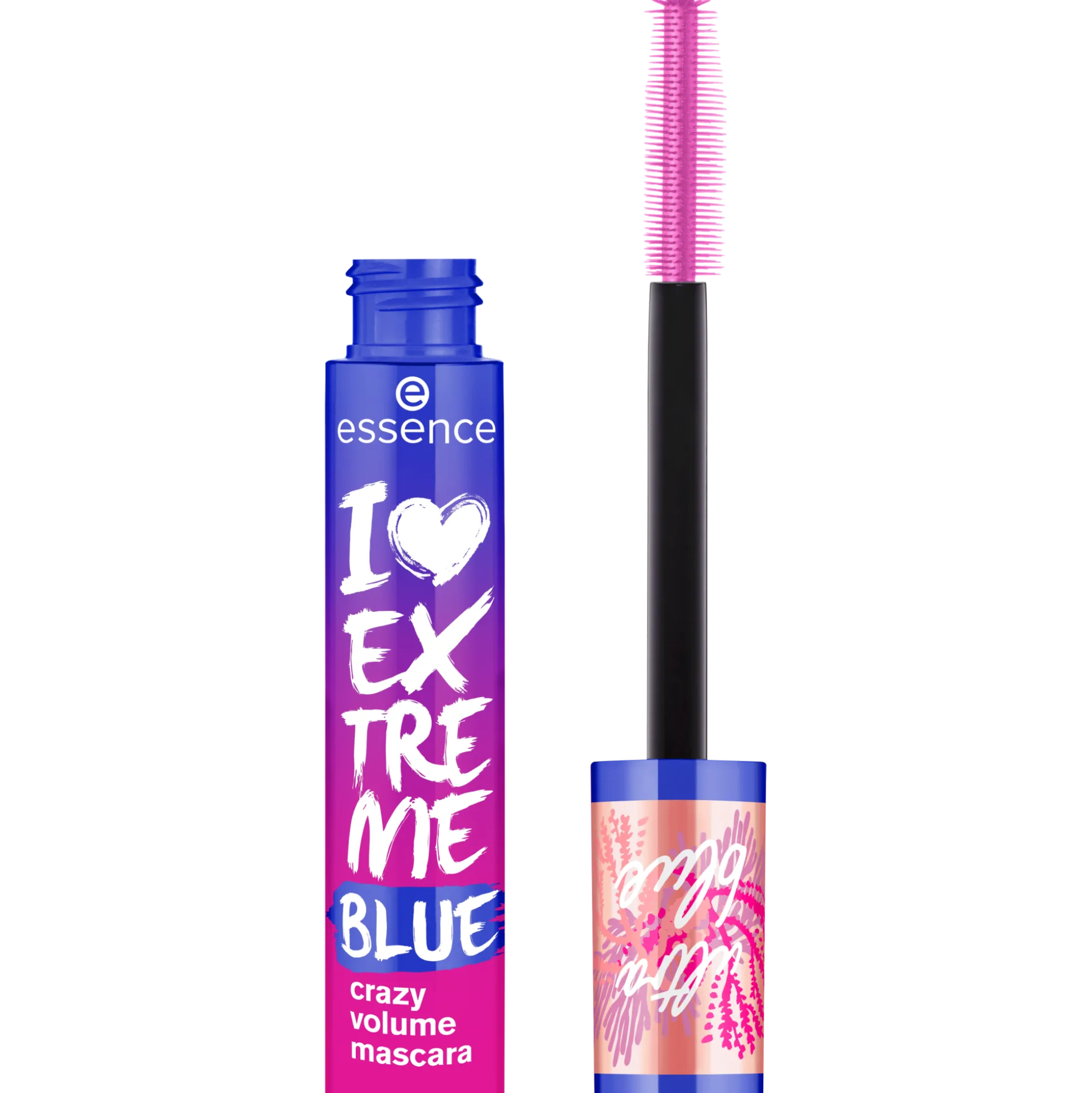 essence Mascara>live LIFE in CORAL I LOVE EXTREME BLUE crazy volume mascara