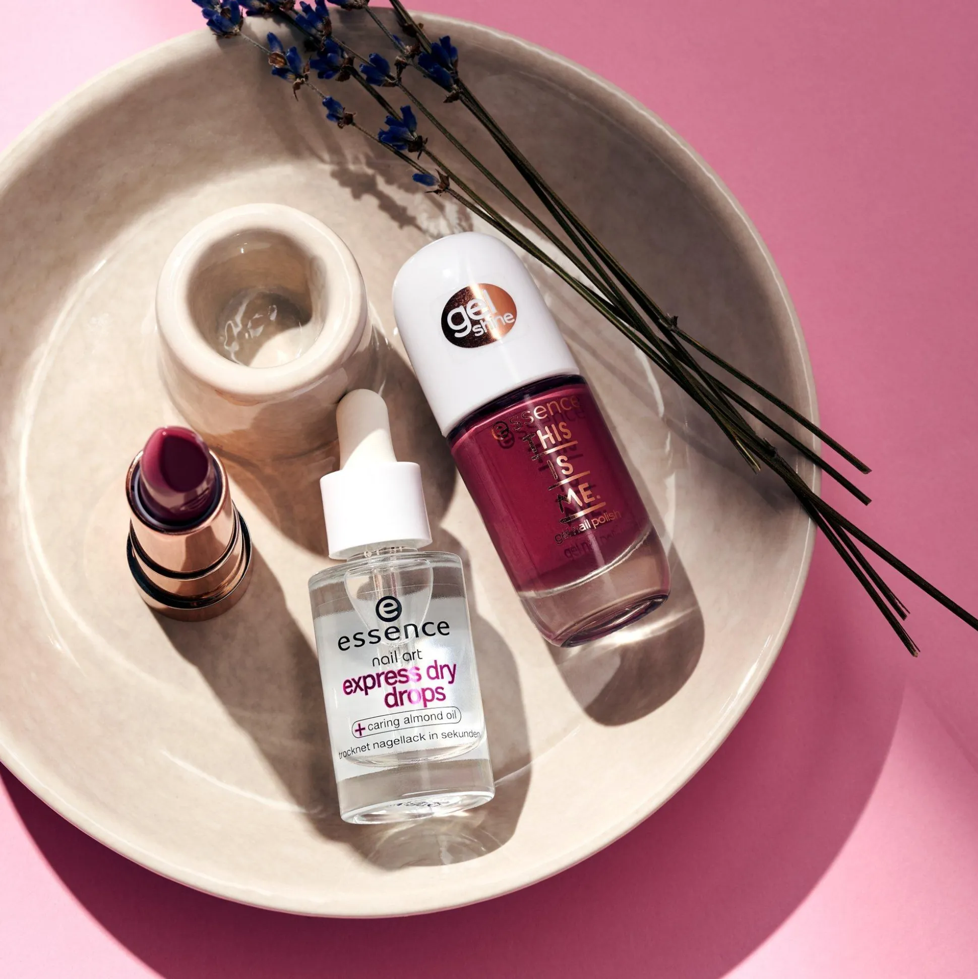 essence Über- Und Unterlack>nail art express dry drops