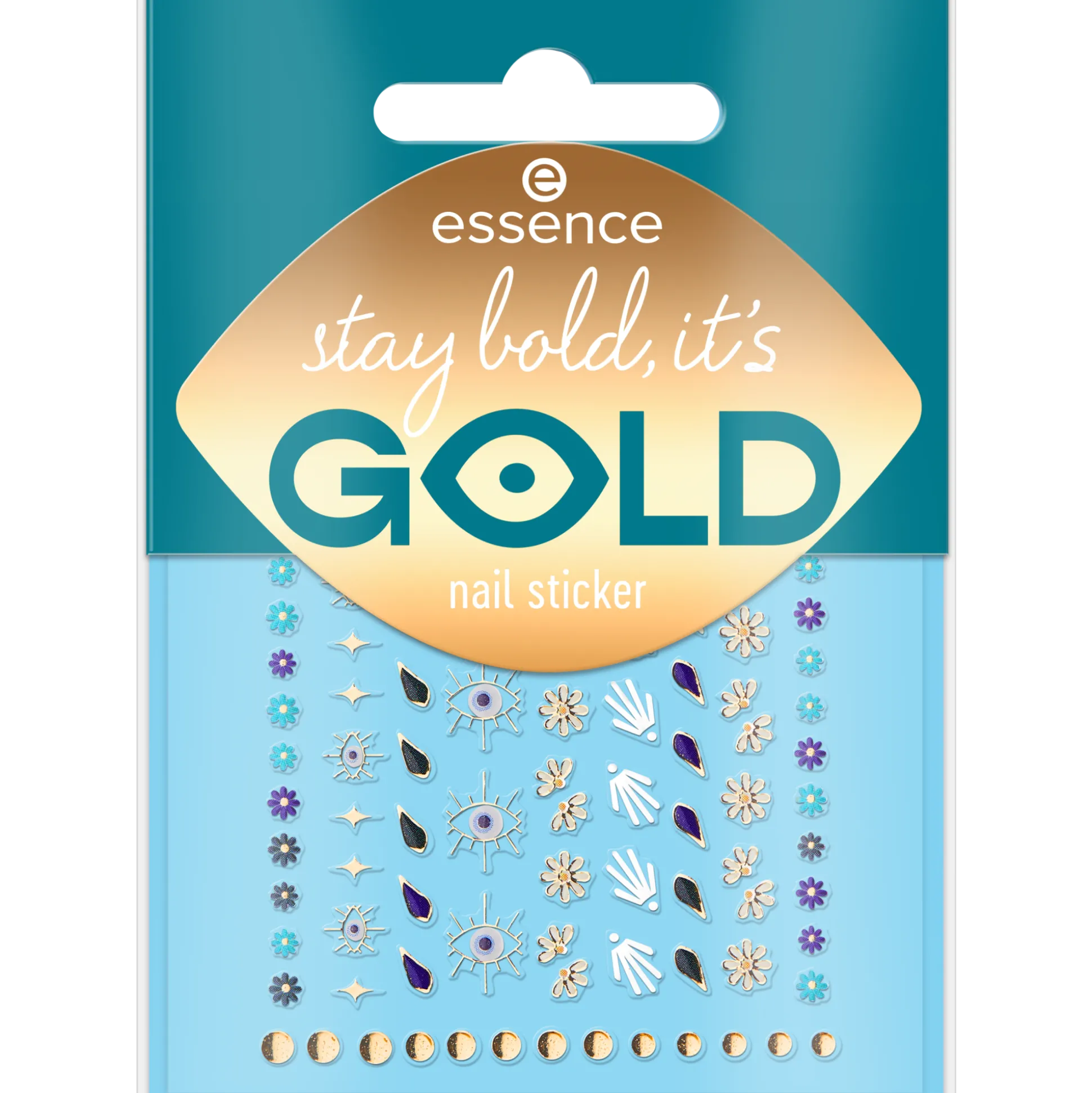 essence Nail Art>stay bold, it's GOLD nail sticker