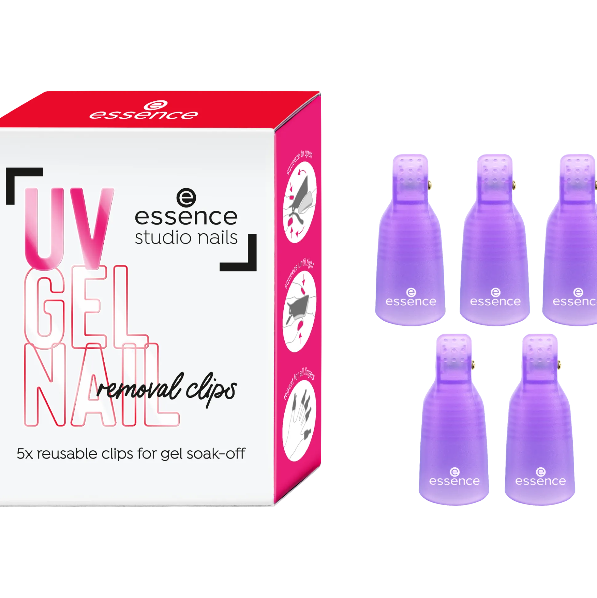 essence Professional Nails>studio nails UV GEL NAIL removal clips